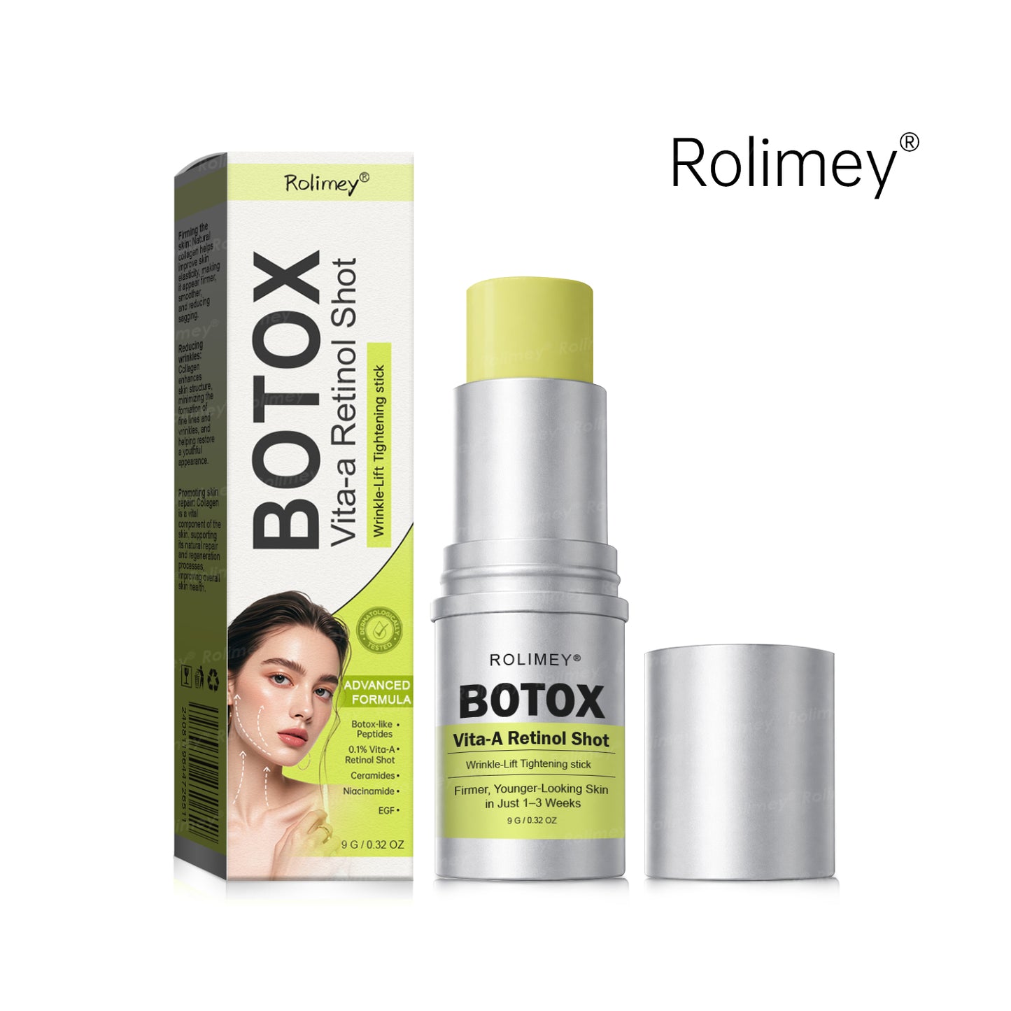 👨⚕️Made and shipped from the UK ✅ Rolimey® Botox & Vita-A Retinol Shot Wrinkle-Lift Tightening stick