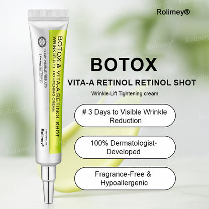 ✨👨‍⚕️Made and shipped from the UK 💫Rolimey® Botox & Vita-A Retinol Shot Wrinkle-Lift Tightening cream - Last Day Promotion 70% OFF
