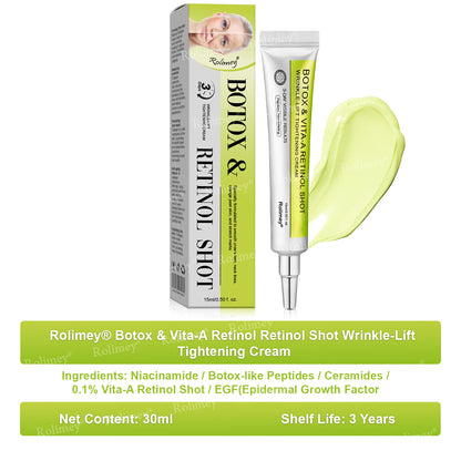 ✨👨‍⚕️Made and shipped from the UK 💫Rolimey® Botox & Vita-A Retinol Shot Wrinkle-Lift Tightening cream - Last Day Promotion 70% OFF