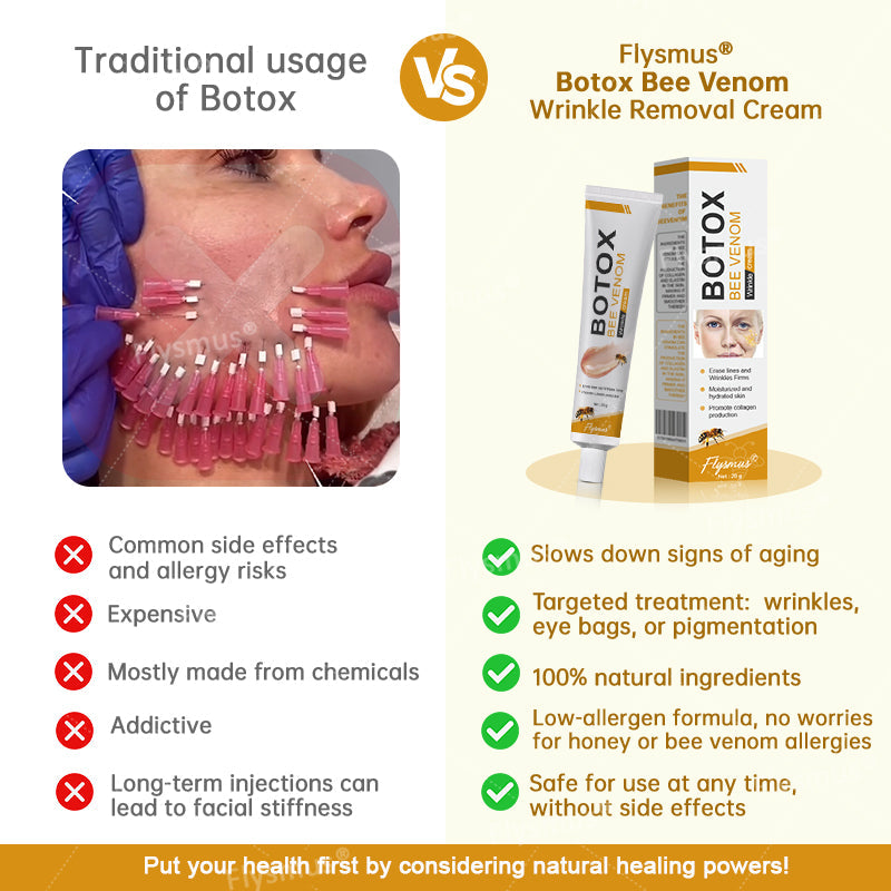 ✨🍀Made and shipped from the UK ✅Flysmus® Botox Bee Venom Wrinkle Removal Cream-Last Day Promotion 70% OFF