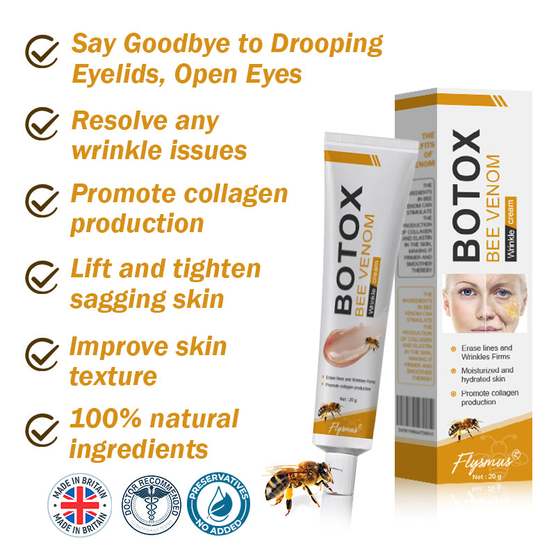 ✨🍀Made and shipped from the UK ✅Flysmus® Botox Bee Venom Wrinkle Removal Cream-Last Day Promotion 70% OFF