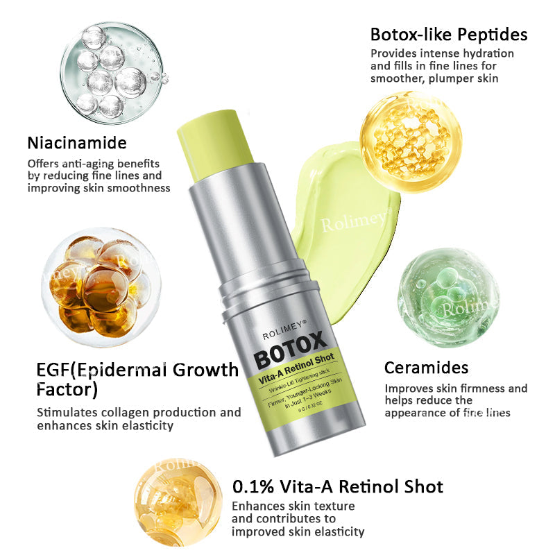👨‍⚕️Made and shipped from the UK ✅ Rolimey® Botox & Vita-A Retinol Shot Wrinkle-Lift Tightening stick