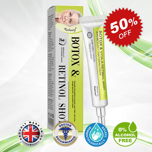 ✨👨‍⚕️Made and shipped from the UK 💫Rolimey® Botox & Vita-A Retinol Shot Wrinkle-Lift Tightening cream - Last Day Promotion 70% OFF