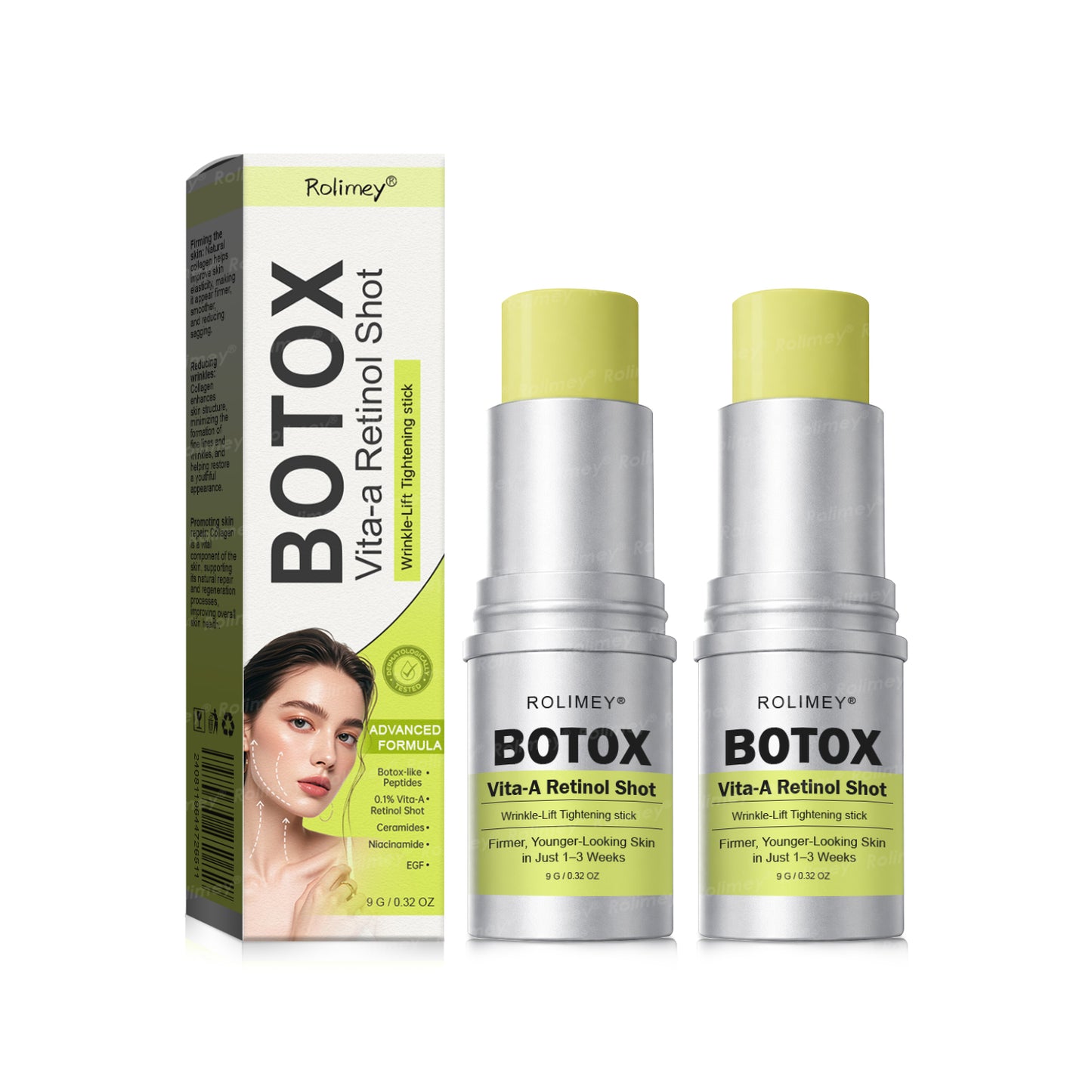 👨‍⚕️Made and shipped from the UK ✅ Rolimey® Botox & Vita-A Retinol Shot Wrinkle-Lift Tightening stick